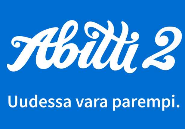 Abitti 2 -logo ja teksti uudessa vara parempi.