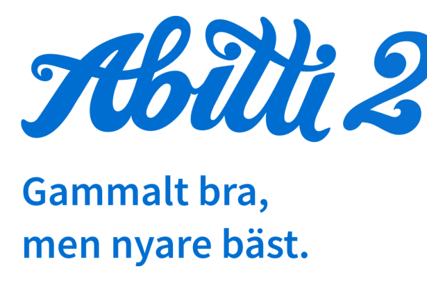 Abitti 2-logga och texten gammalt bra men nyare bäst.