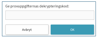 Provuppgifternas dekrypteringskod