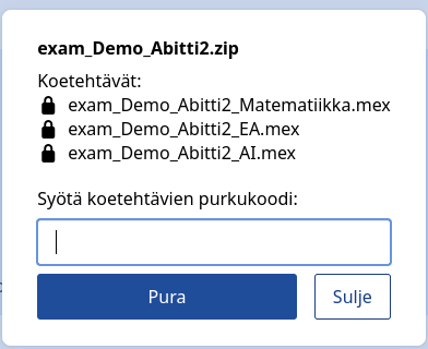 Koetehtävät zippi