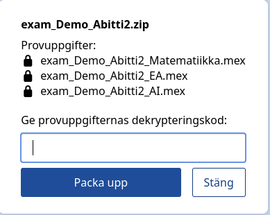 Provuppgifter zip