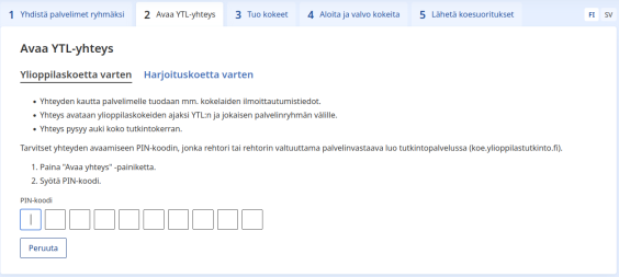 Avaa YTL-yhteys 2