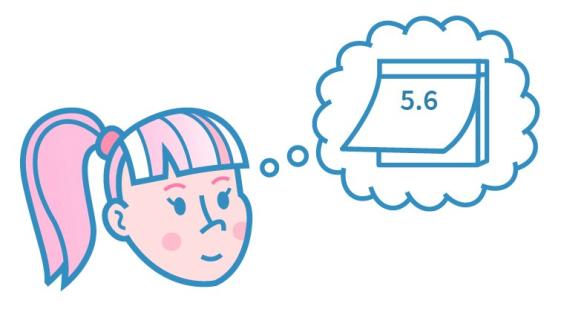 Illustration av en flicka on datum 5.6 i tankebubblan.